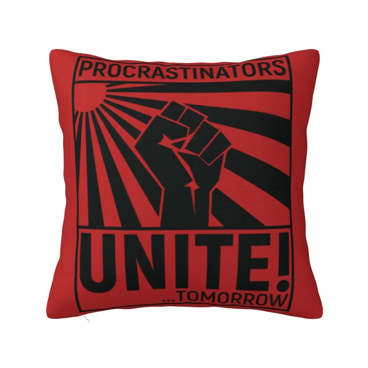 

Communism Pillow Case Procrastination united Polyester Hugging Pillowcase Zipper Spring Soft Cover