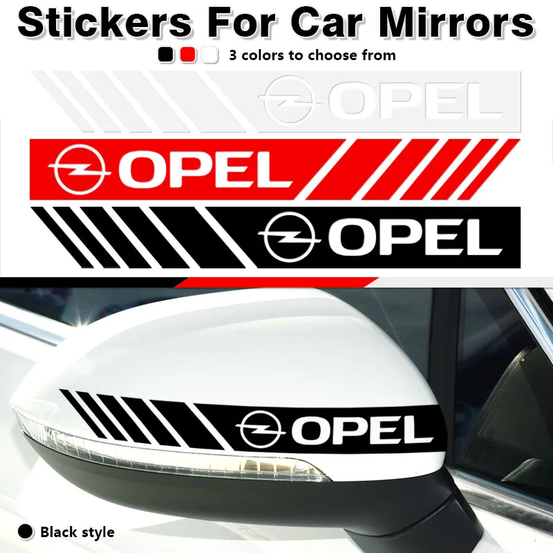 

2pcs New Car Rearview Mirror Sticker Auto Rearview Mirror Decorative Strip For Opel Astra j Insignia Corsa Zafira b Mokka Vivaro