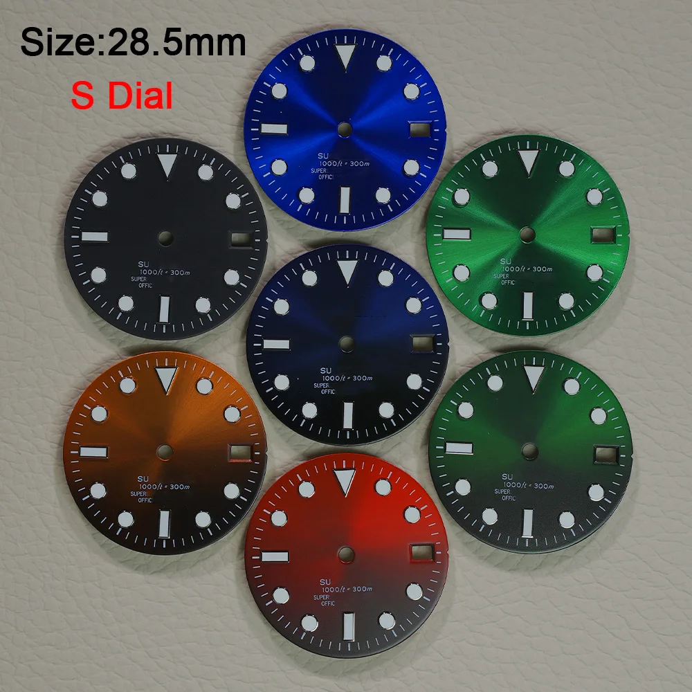 28 5 мм высококачественный градиентный циферблат S синий светящийся подходит для