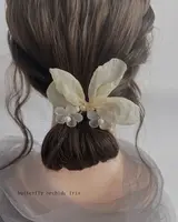Headdress Female Summer Fairy Hair Comb Hair Comb Bow Broken Hair Hairpin Bangs Comb Updo Hair Reverse Plug Hair Accessories