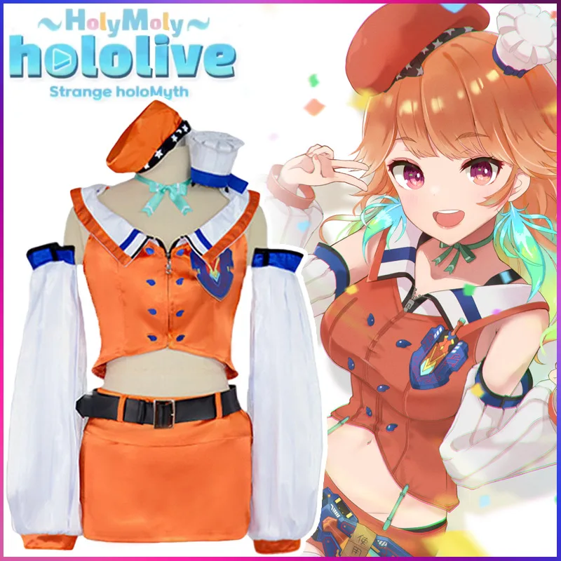 Аниме Youtuber VTuber Takanashi Kiara Косплей Костюм Hololive EN Tenchou Kusotori Ежедневная Юбка Женский