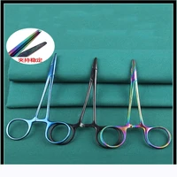 gold handle ophthalmic needle holder double eyelid stainless steel needle holder for surgical suture as embedding tool