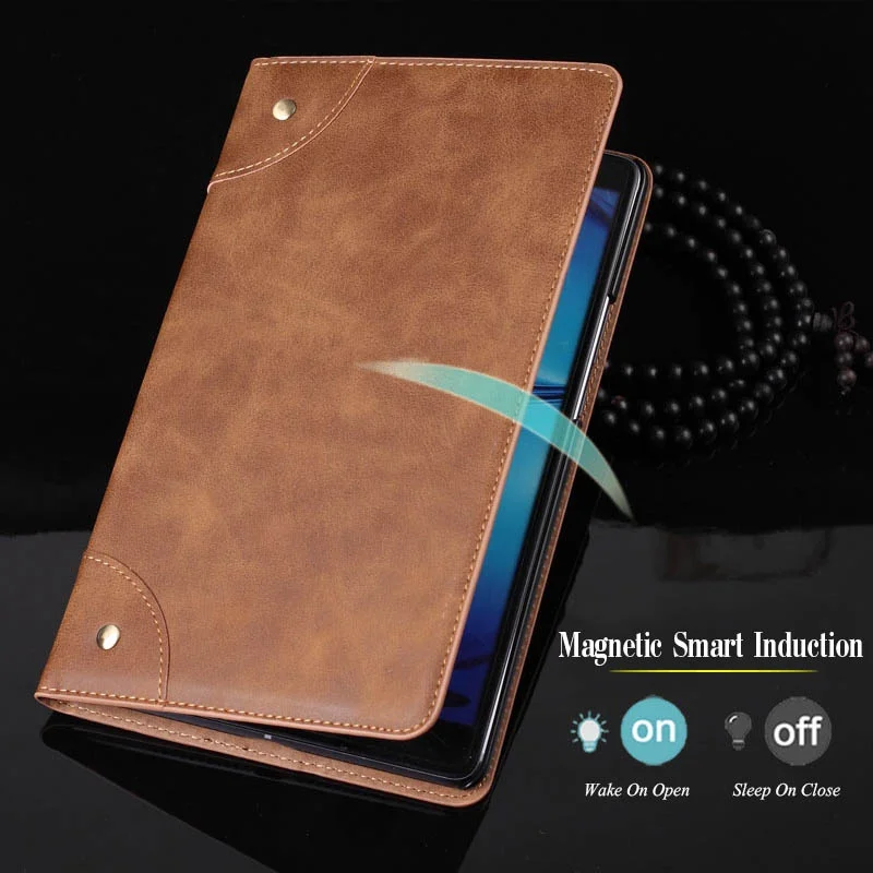 Винтажный кожаный чехол-книжка с подставкой для Samsung Galaxy Tab A7 T500 10 4 S2 S3 9 7 T820 S4 S5E S6Lite