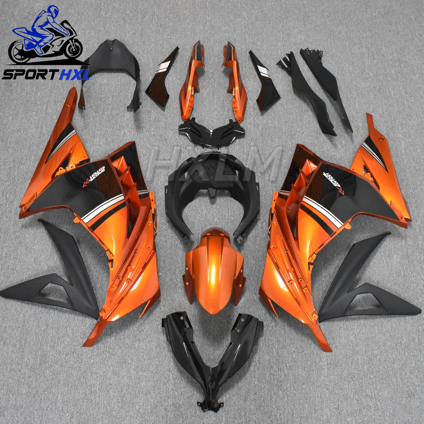 Комплект обтекателя мотоцикла подходит для Kawasaki Ninja 250 300 13-17 лет EX250 EX300 2013 2014 2015-2017