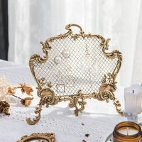 retro earring holder display french style tabletop stand organizer rustic butterfly pearl