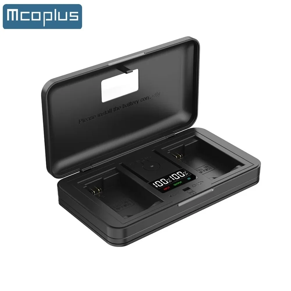 Зарядное устройство Mcoplus NP-FW50 с ЖК-дисплеем для Sony Alpha A6000 A6400 A6100 A6300 A6500 A5100 A7 A7II A7R II
