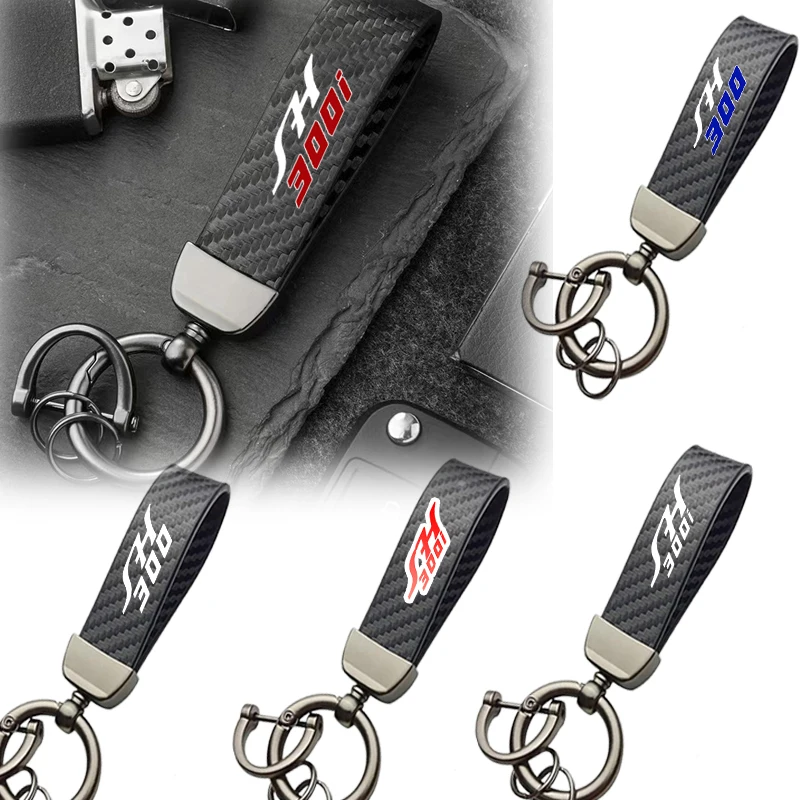 

FOR Honda SH300 SH 300 SH300I SH 300I I Motorcycle Accessories Premium Carbon Fiber Metal Keychain