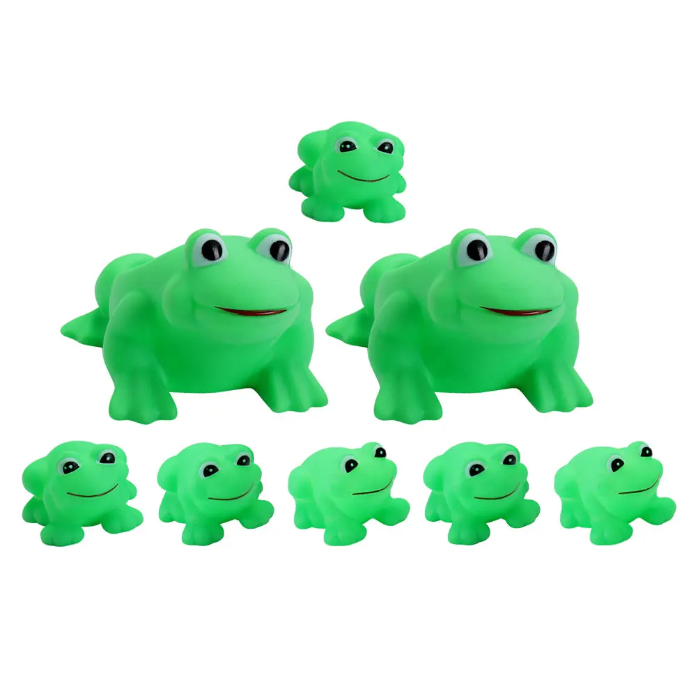 

8pcs Interesting Kids Bath Water Toys Kids Vocalizing Water Playthings Mother Frog Toy Set, Enamel Bath Mother Child Animal Toy