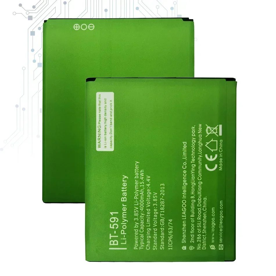 Аккумулятор 4000 мАч для LEAGOO Kiicaa Power/BT-591 BT 591 BT591 + номер отслеживания