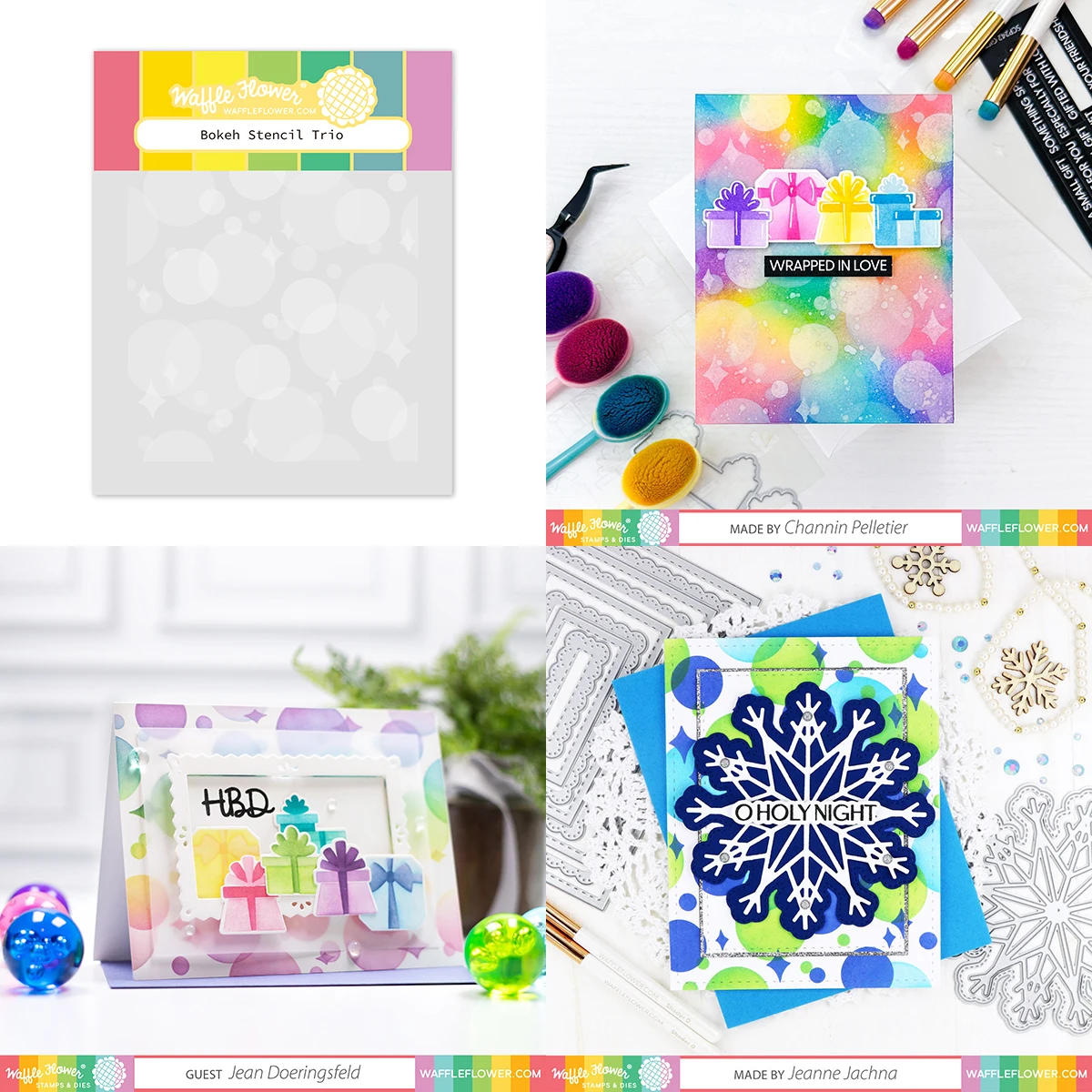 

2023 July New Bokeh Stencil Trio Metal Cutting Dies For DIY Craft Making Paper Greeting Card Scrapbooking