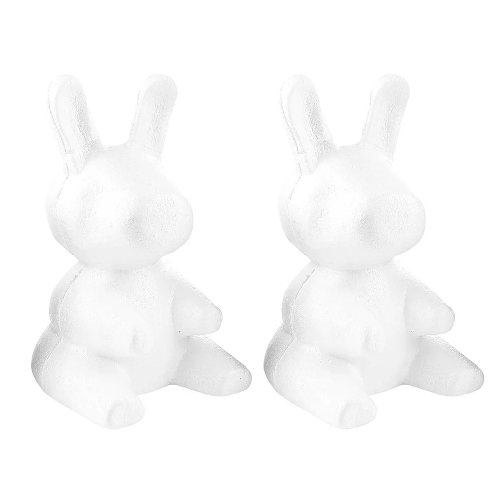 

2pcs Polystyrene Styrofoam Modelling Rabbit Shape Craft Mold for Craft DIY Ornament Flower Arrangements Decoration White 30cm