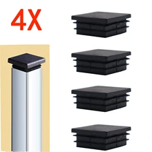4Pcs 25mmX25mm Plastic Square Plugs Home Furniture Table Feet Covers Pipe Anti-Slip Chair Leg Caps Scratch Floor Protector Pads
