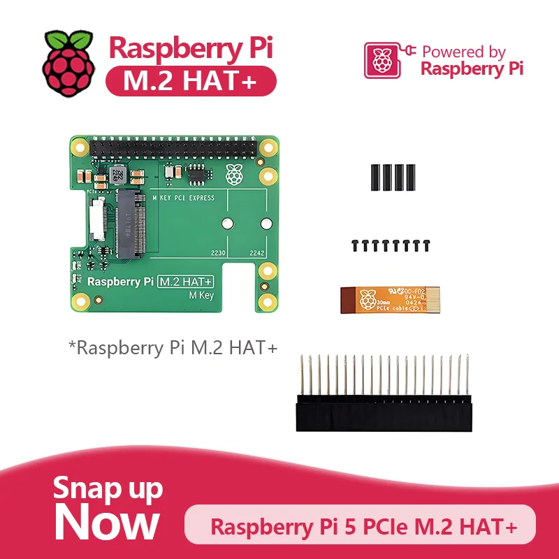 Raspberry Pi 5 официальная PCIe на M.2 NVMe SSD HAT + для