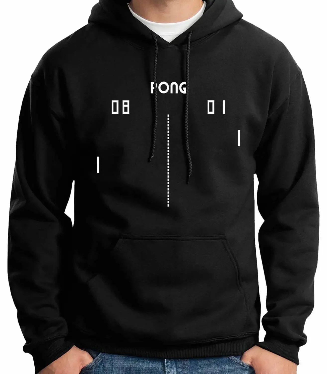 

SWEATSHIRT HOODED-PONG-ARCADE-RETRO