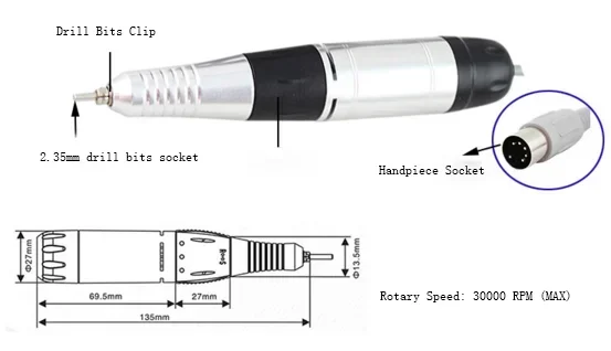 RMP jd-8500 Профессиональный Мощный фрезерный станок для ногтей