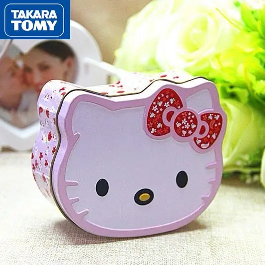 

TAKARA TOMY Милая мультяшная жестяная коробка Hello Kitty простая Свадебная креативная коробка для конфет индивидуальная шкатулка для ювелирных изд...