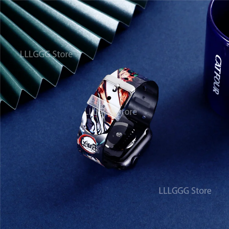 Ремешок для Apple Watch с изображением рассекающего демонов сменный Браслет IWatch Kamado