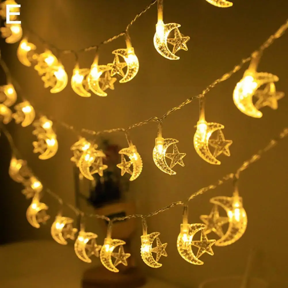 

Led Star Moon Light String Ramadan Decorative Lamp String Eid Mubarak Decor For Home Ramadan Decoration Islam Party Supp Y3y2