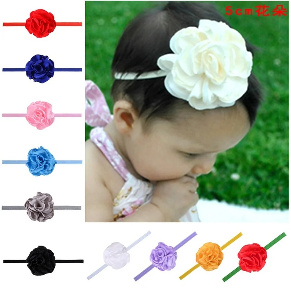 

19 Colors Small Curled Rose Flower Headband Hairband Baby Headband Children's Headdress Hair Accessories