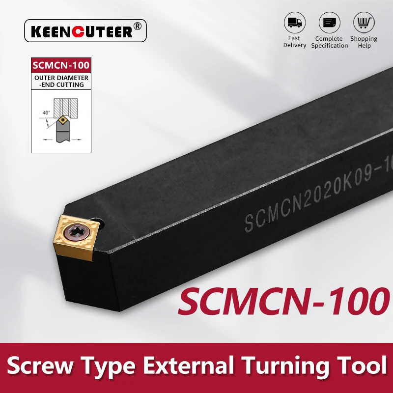 SCMCN1010 SCMCN1616 SCMCN2020 SCMCN2525-100 obtuse angle External Turning Tool SCMCN Cutter Bar CNC Lathe Bar Turning Holder