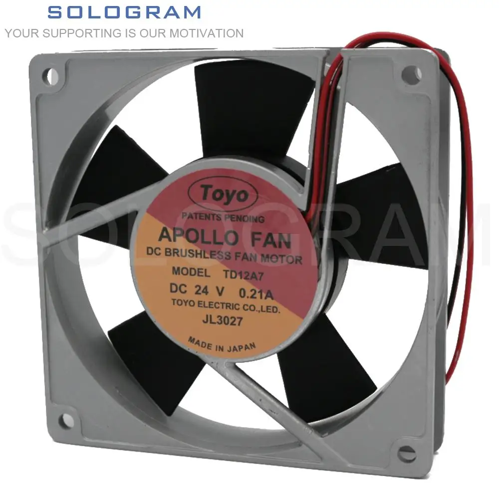 

1Pcs Brand New for Toyo PATENTS PENOING TD12A7 11825 118*118*25MM 24V 0.21A 2pin Alumilum Frame Server Cooling Fan