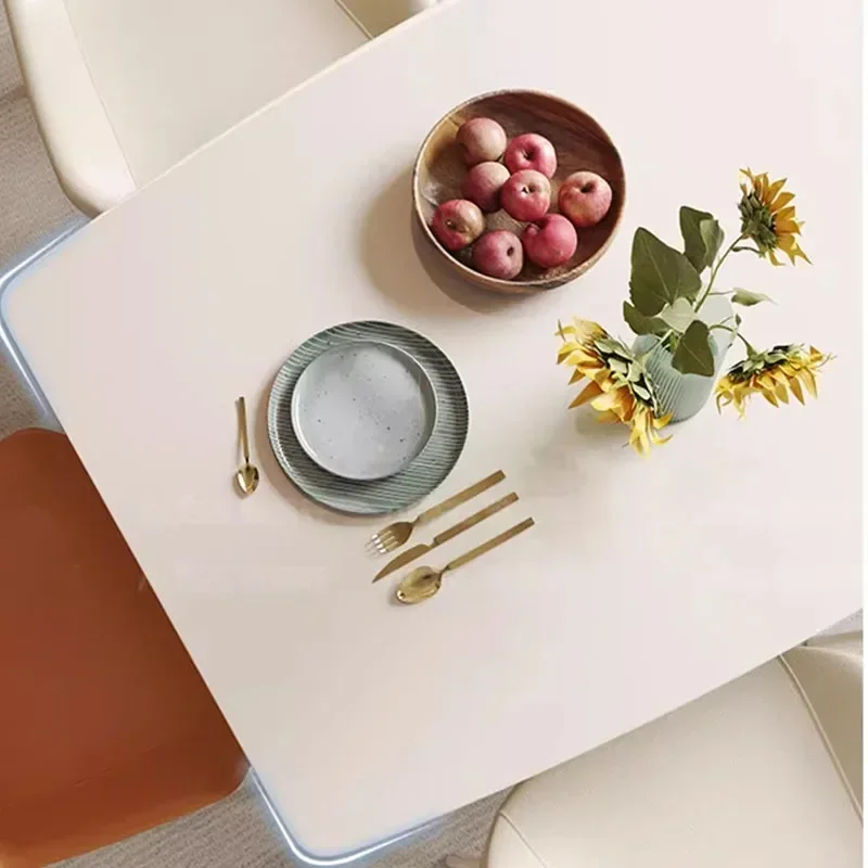 Красота Удобный обеденный стол Выдвижной круглый домашний кухонный Деревянный