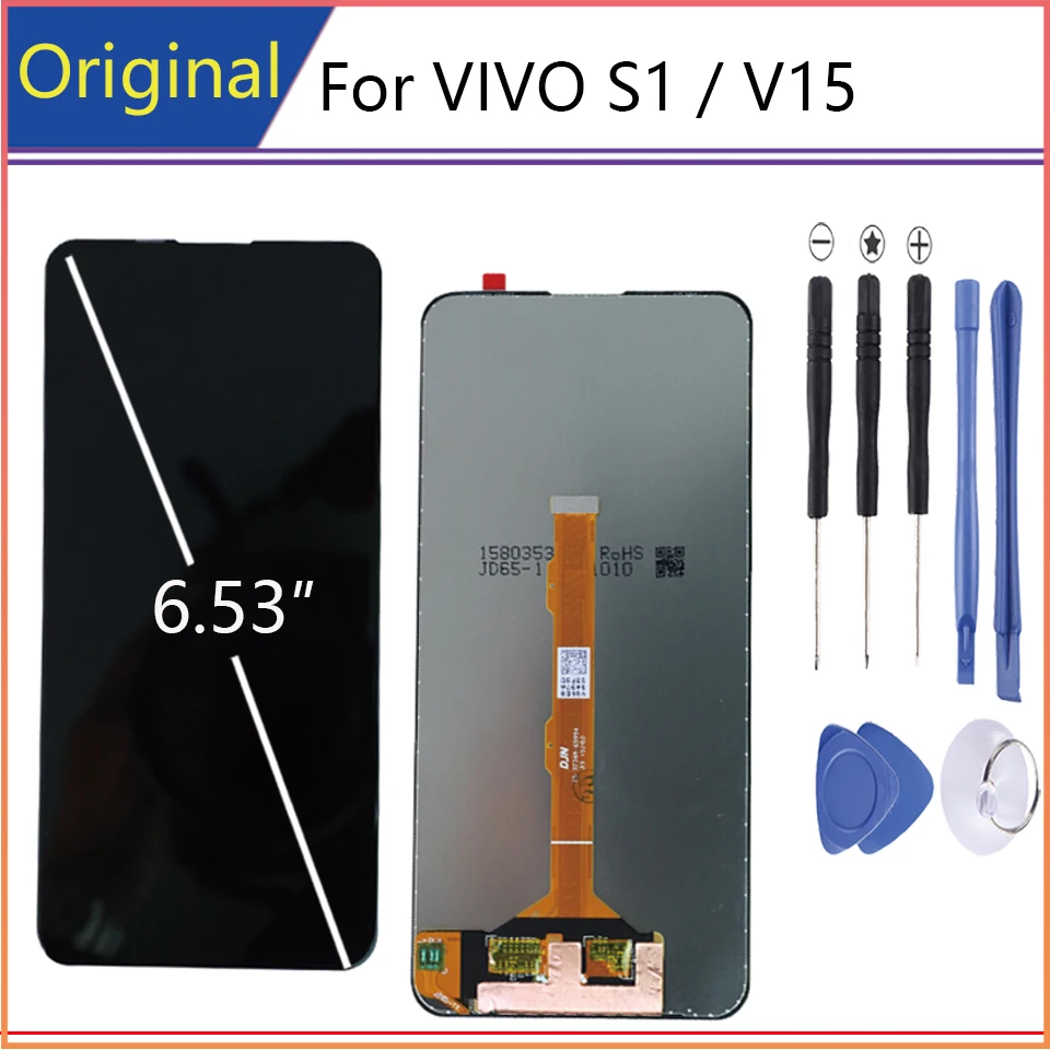 

6,53 дюймовый оригинальный для VIVO S1 сменный сенсорный ЖК-экран для VIVO V15 дисплей дигитайзер в сборе запасные части с рамкой