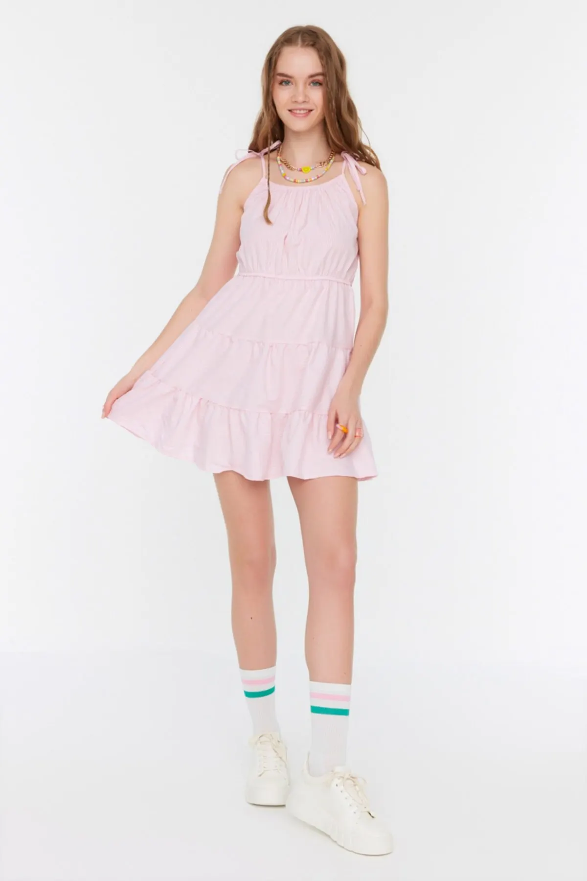 

Women's Dress Pink Strap Elegant Fashion Summer Spring Casual Short Sleeve Stretch Casual Short Sleeve Stretch Comfortable Boho Dress