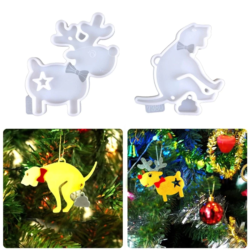 

N58F DIY олень щенок настенный подвесной брелок силиконовая эпоксидная форма сделай сам украшение подвеска ювелирные изделия ремесло форма дл...