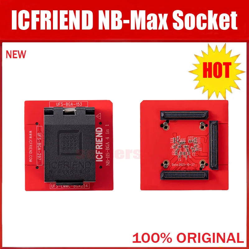 Новинка 2022 разъем NB-Max для ICFRIEND MIPItester E-mate EMMC и UFS BGA254 BGA297 BGA153 поддержка Easy-Jtag box Medusa