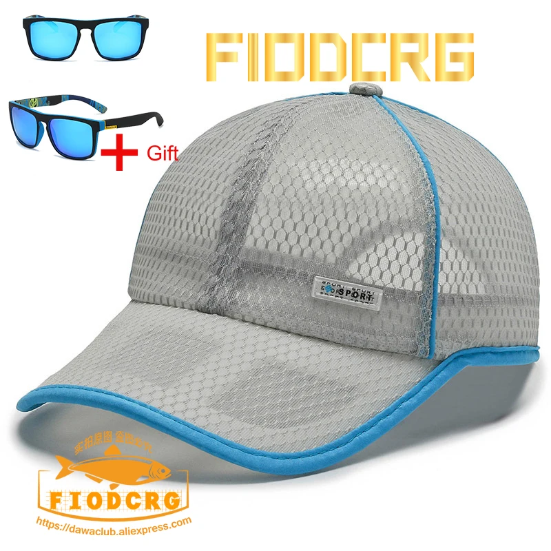 

2022Mesh Fishing Hat Summer Baseball Cap Net Cap Female Peak Mountaineering Hat Sunscreen Riding Sun Hat Men's Sun Hat + Gift