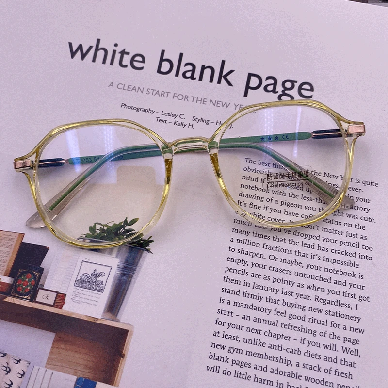 

Transparent Computer Glasses Frame Women And Men Anti Blue Light Round Glasses Blackout Glasses Optical Glasses Lenses
