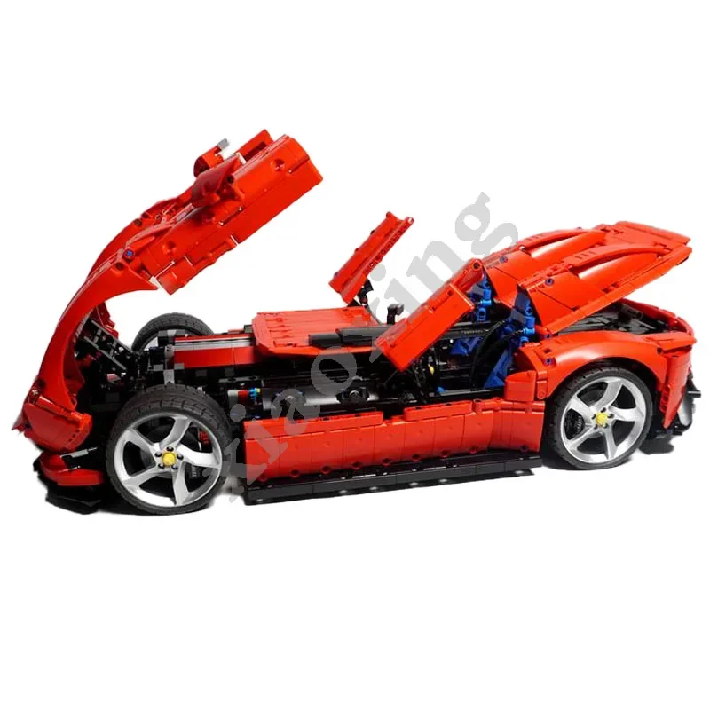 Фото MOC- 128423   Классический гоночный автомобиль F90 SP1 и SP2 в масштабе 1:8, 4033 шт. для 42143, строительные блоки, игрушки, детские забавные игрушки, подарок на день рождения №1