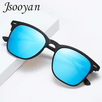 jsooyan vintage polarized sunglasses for men retro square drivers mirror eyeglasses 2021 male uv 400 original sun glasses