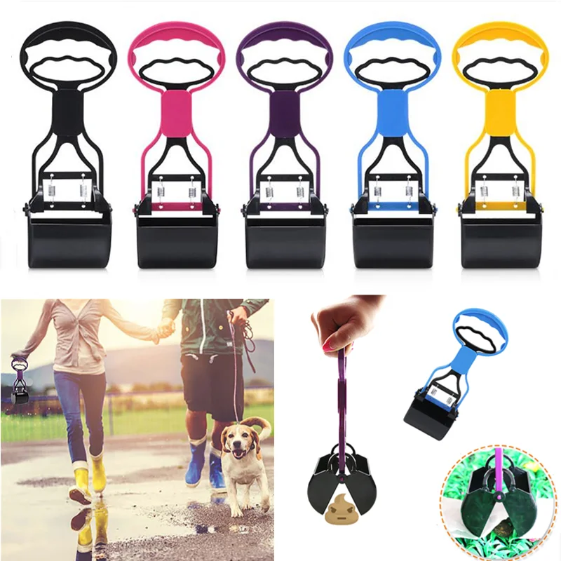 

Pet Dog Cat Pooper Scooper Long Handle Jaw Poop Scoop Outdoor Cleaner Waste Pick Up Convenient Animal Waste for Dog Supplies