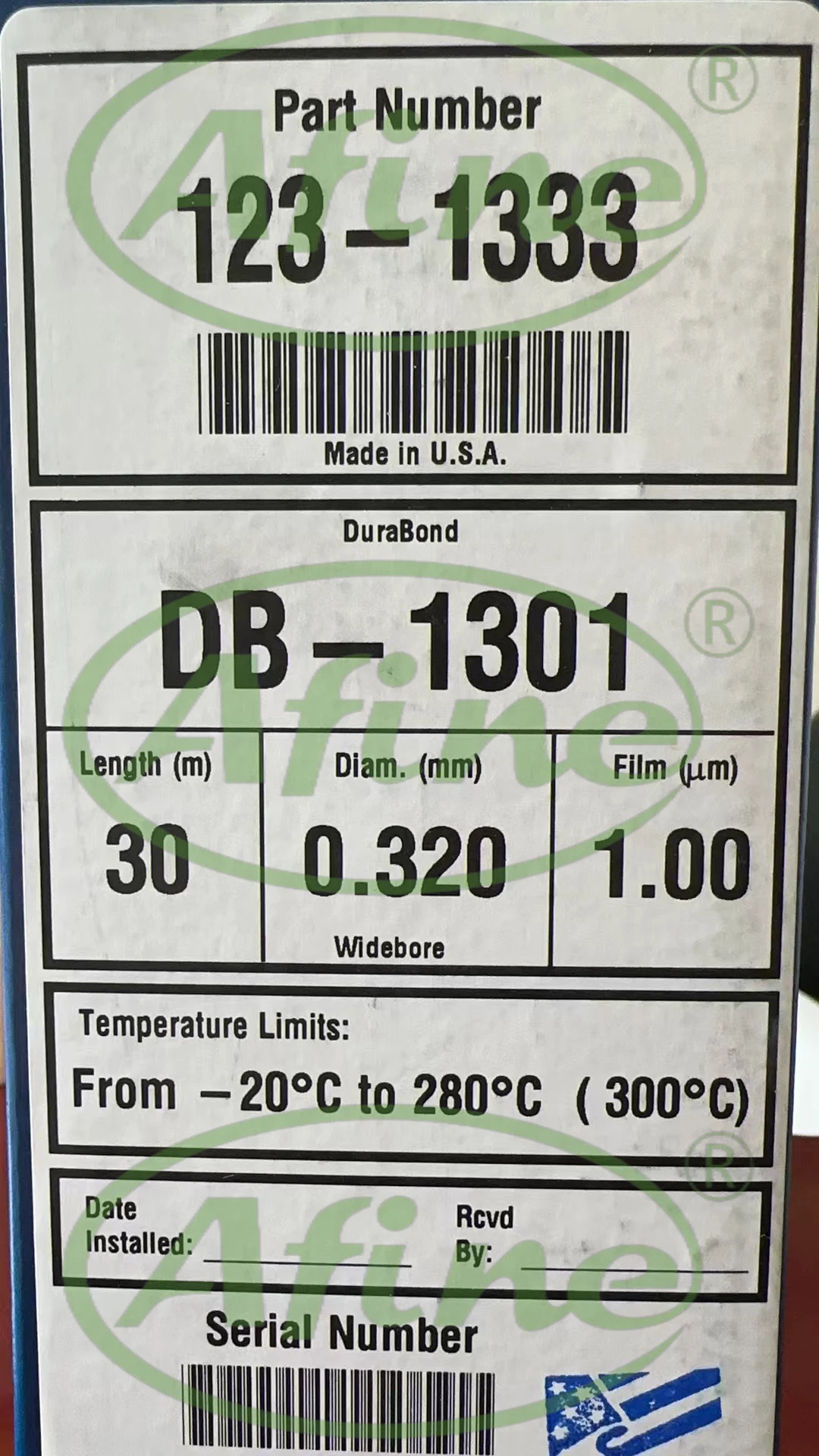 Колонки AFINE Agilent J&ampW GC: DB-1701P 123-7732 | DB-1701 123-0732 DB-1301 123-1333