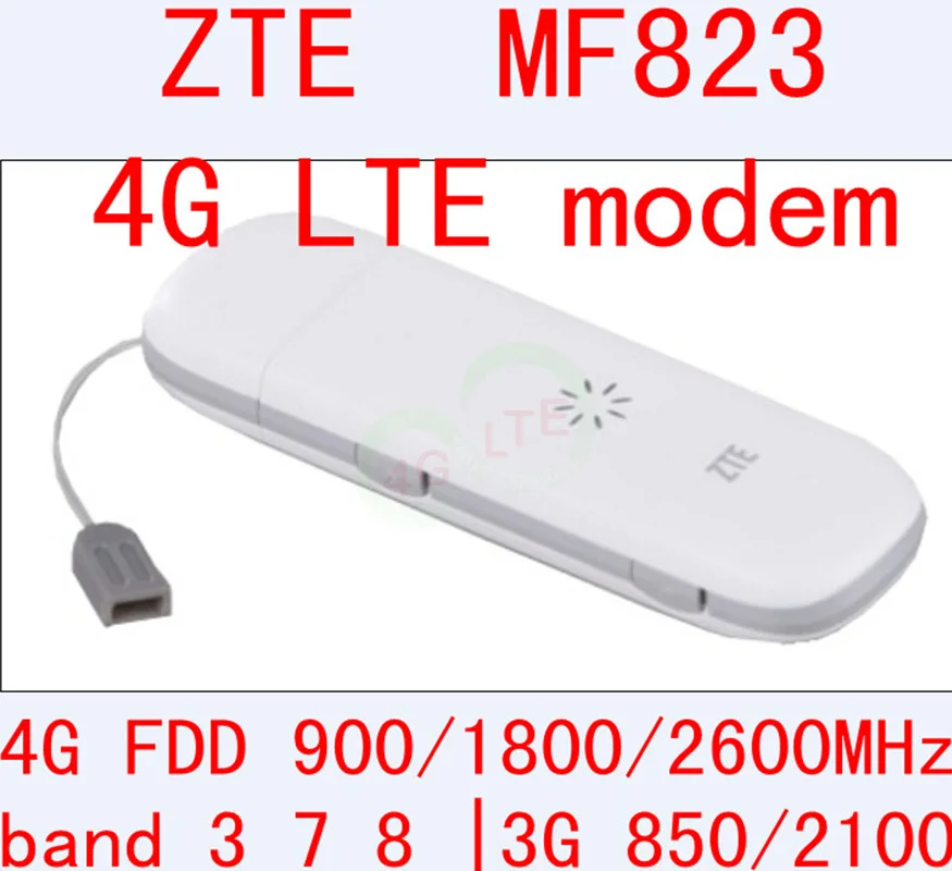 ZTE MF823 Wireless 4G LTE FDD 3G Dongle Modem 100Mbps SIM Card Moblie Phone PK L800 | Network Cards