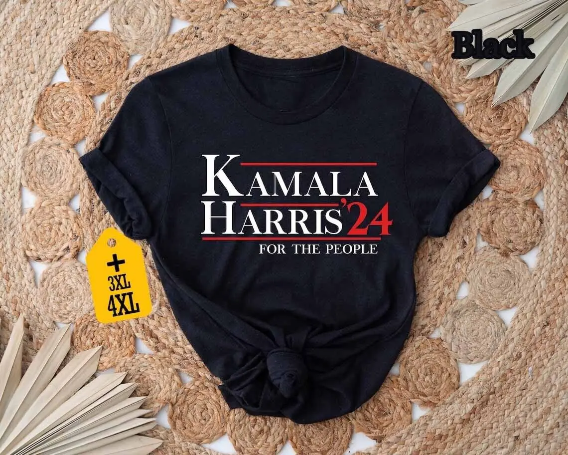 Рубашка Kamala Harris 24 для людей рубашка President 2024 размер от X до 4XL