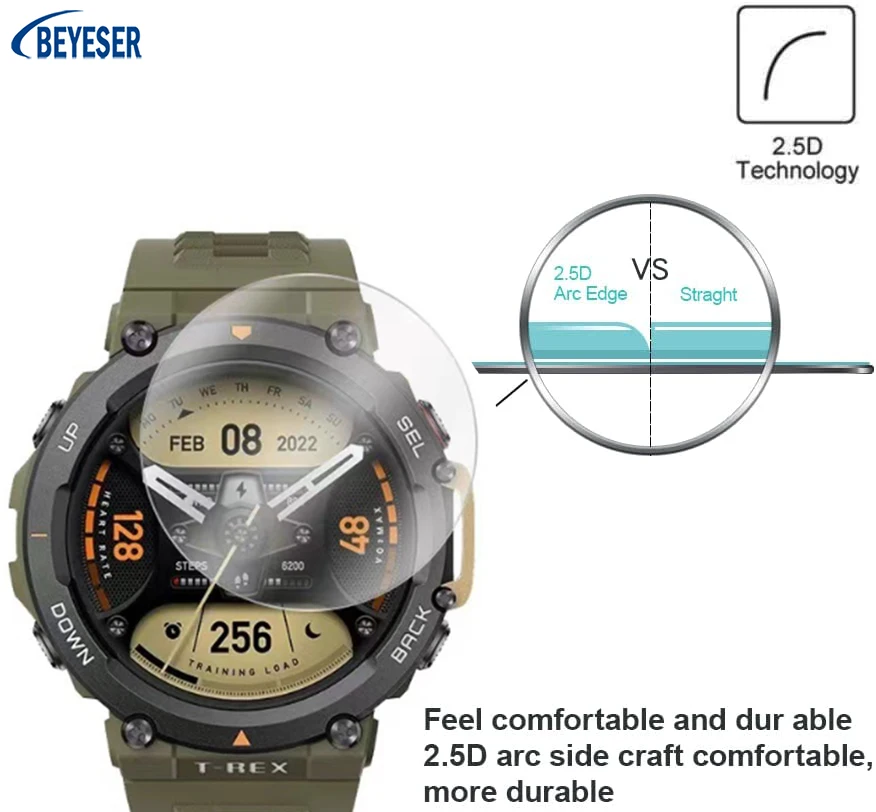 

2/4 шт. Защитная пленка для экрана для Amazfit T-rex2 HD пленка против царапин защита от падения закаленная пленка для смарт-часов защитные аксессуары