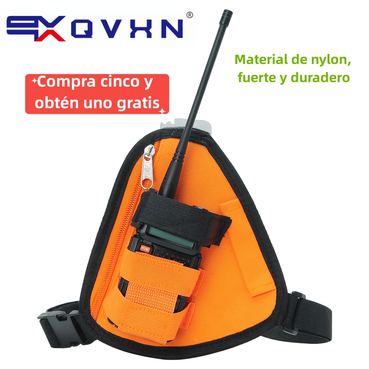QVXN Handset Chest Hanging Bag  Wireless Handset Cross-body Bag  Search and Rescue Radio Hanging Bag  Walkie-talkie Baofeng