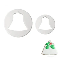 2pcs christmas bell easter rabbit bird cookie stamp cutters biscuit diy chocolates cake embossing kitchen baking mould tools