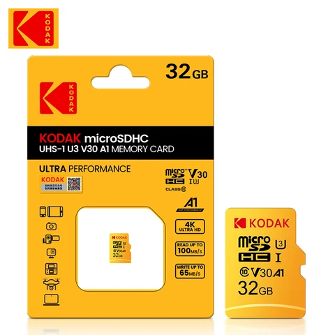 Флеш-карта памяти Kodak класса 10, 32 ГБ, Micro SD, 64 ГБ, TF-карта, 128 ГБ, Microsd, 256 ГБ, оптовая продажа