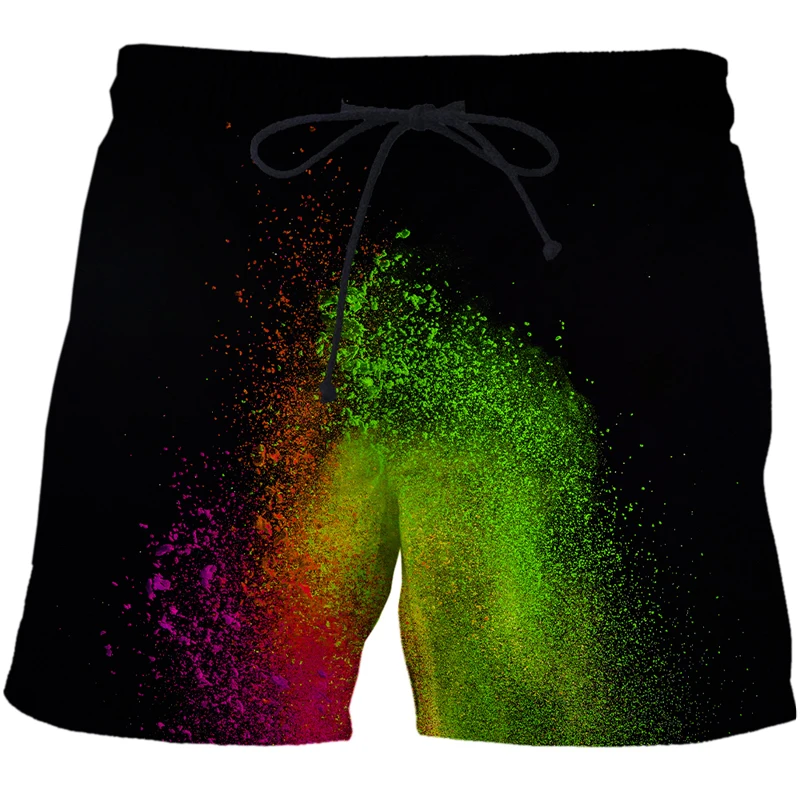 New Speckled tie dye pattern Shorts Men Women's Swimsuit Summer Beach Shorts Fashion graphics Printed 3D Men's Board Shorts Pant