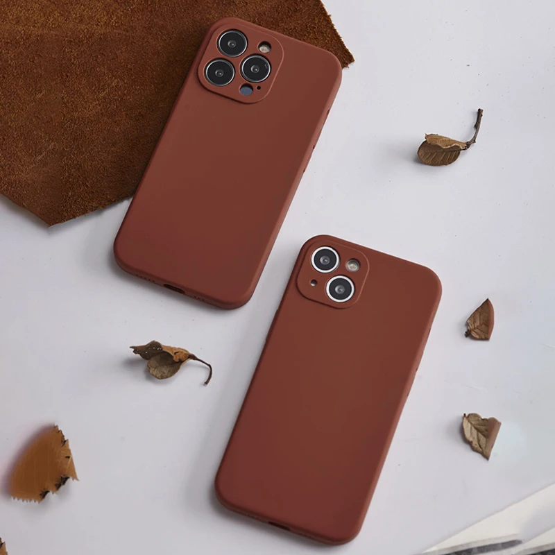

Original Square Liquid Silicone Phone Case For iPhone 12 13 Mini 11 Pro Max X Xr Xs Max 8 7 Plus 6s 6 Full Lens Protection Cover