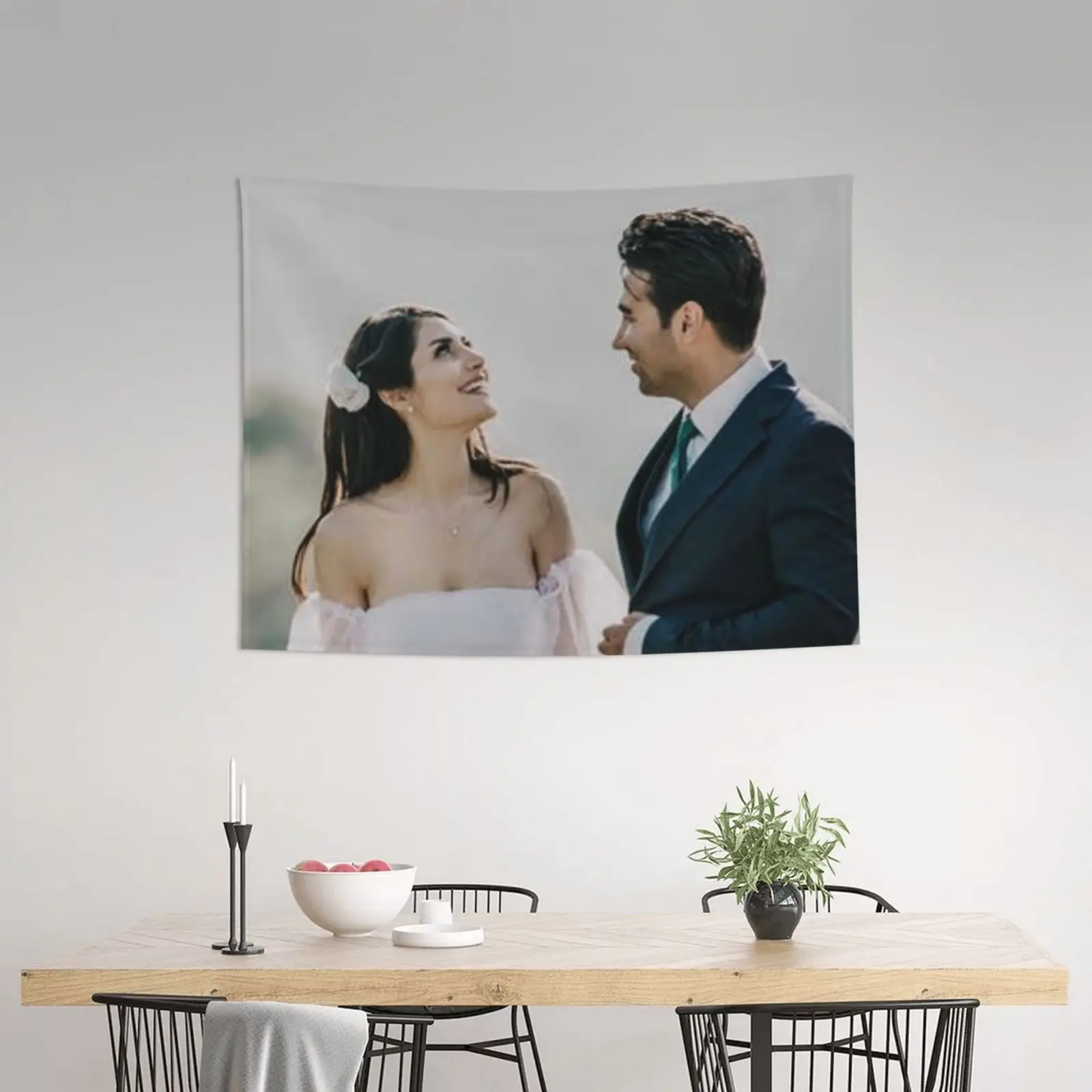 

Custom Your Picture Tapestry Wedding Party Hanging Decoration Personalized Wedding Gift