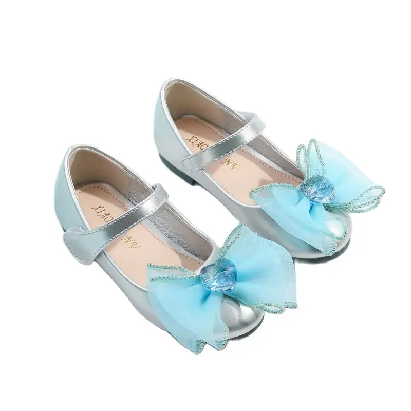 

Girl Leather Shoes 2021 Spring Autumn New Soft-soled Princess Shoes Children Dress Shoes Baby Kids Casual Fashion Bow-knot Shoes