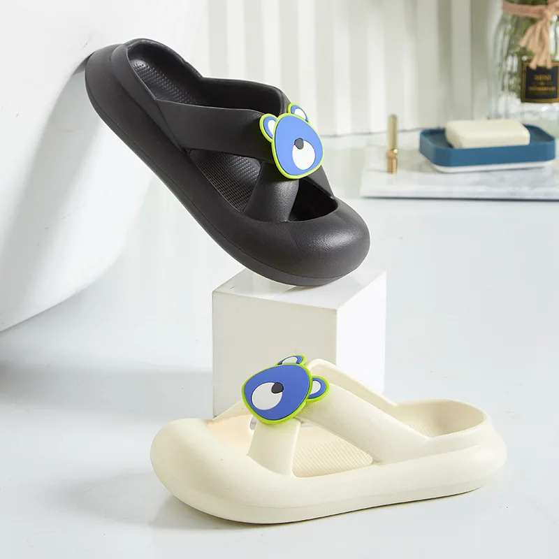 2023 New Summer Women Lovely Cartoon Sandals Hole Shoes Girl Beach Shoes EVA Light Non-slip Couples' Home Bathroom Sandals Men