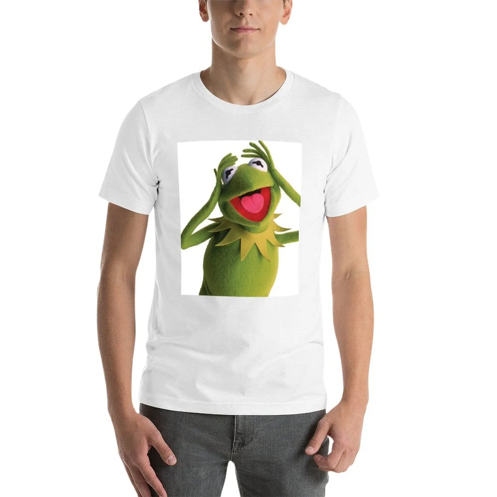 Kermit The Frog (Muppets) T-Shirt tees new edition gifts for boyfriend plain black t shirts men