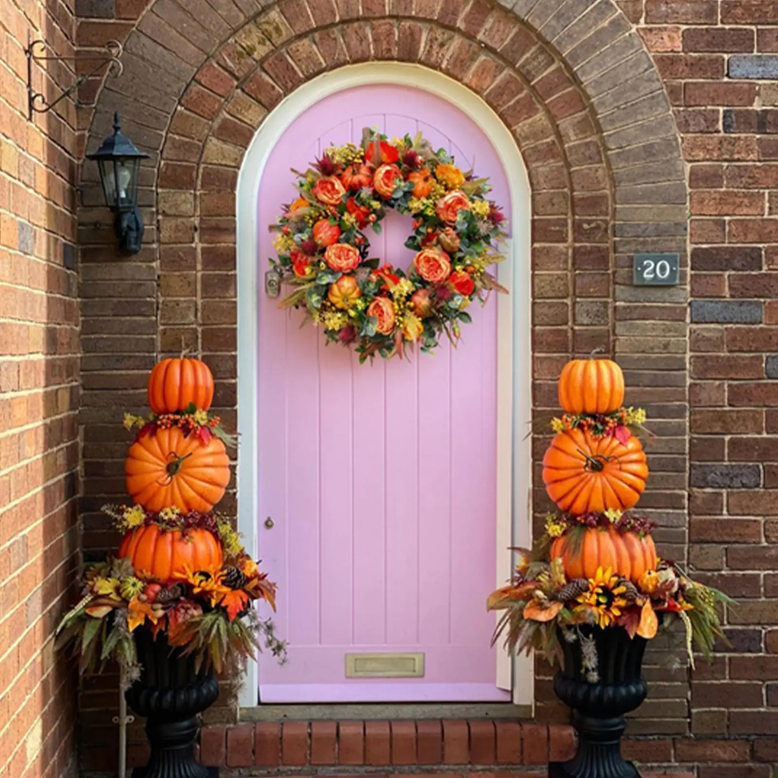 

Осенний венок с пионами, тыквенный венок, круглый год, венок на входную дверь, домашний фермерский декор, праздник, Осенний венок, декор 2022