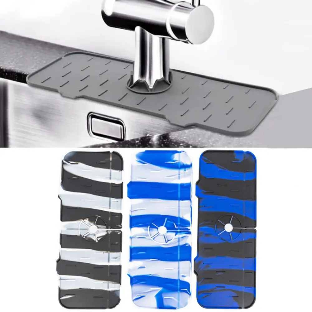 

Anti-stick Washable Soft Faucet Silicone Splash-proof Mat Dorm Supplies